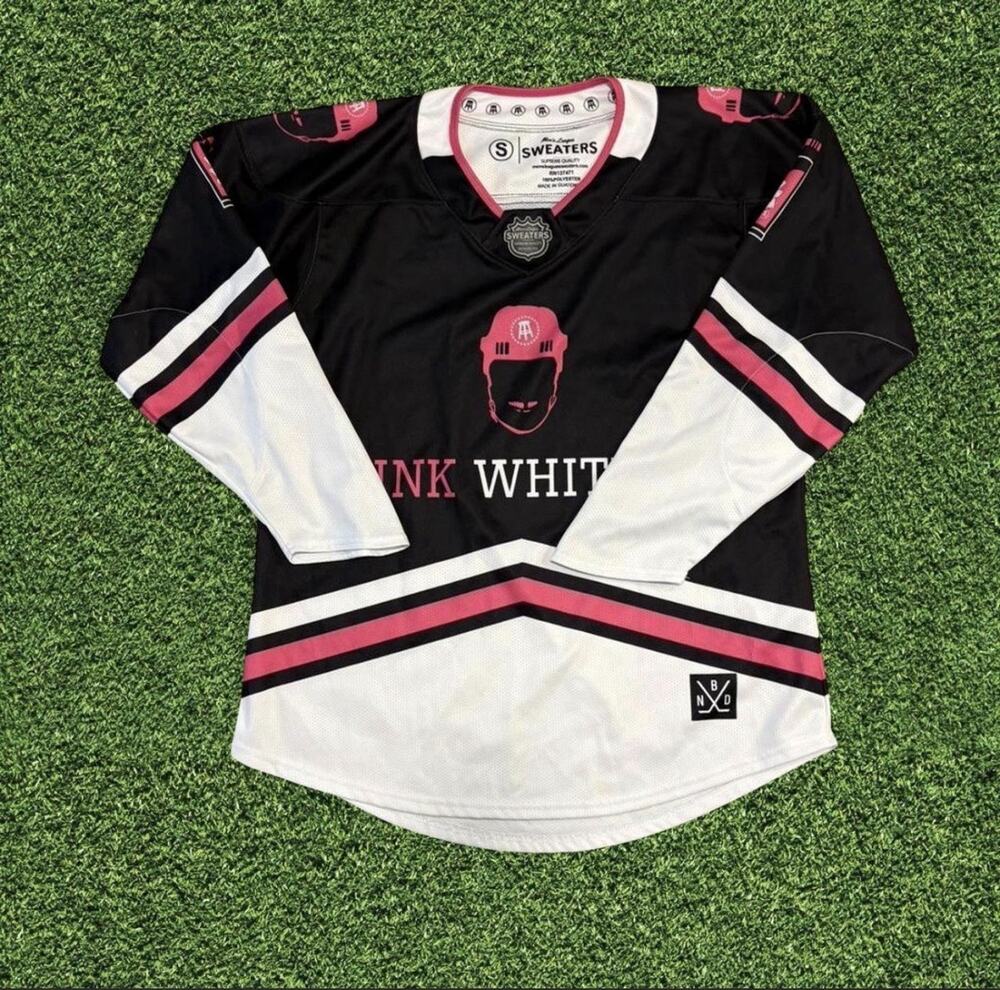 PINK WHITNEY, RARE, BARSTOOL SPORTS COLLECTIBLE HOCKEY JERSEY, Small Hockey NHL
